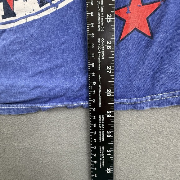 America United Freedom Y2K Graphic T -shirt XL Fruit Of The Loom Blue Eagle - Picture 4 of 7